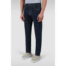 Paul & Shark Erkek Regular Fit Normal Kesim Dikiş Detaylı Normal Paça Denim Lacivert Jeans 25414100-J02