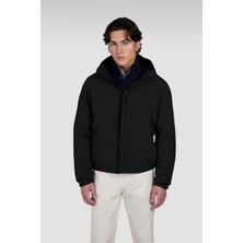 Paul & Shark Erkek Regular Fit Kapüşonlu Çift Taraflı Kaşmir Siyah Ceket 15312426-011