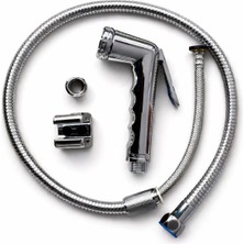 Idimax Tahretmatik Set – Pirinç Redüksiyonlu - 75 cm Çelik Örgülü Spiral - Krom Basmalı Elcik