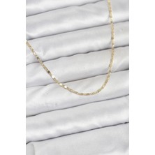 Alvo Store Buğz cm 14K Gold Renk Ezme Zincir Model 60 cm Kadın Kolye