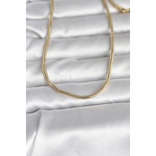 Alvo Store Buğz cm 14K Gold Renk Yılan Zincir Model 60 cm Kadın Kolye