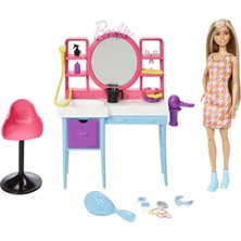  mattel hkv00 barbie muhteşem kuaför oyun seti