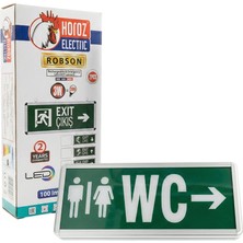 Ayt Horoz Robson 3W 160 Lümen Şarjlı Wc Sağ Tuvalet Yön Levhası (2'li Paket)