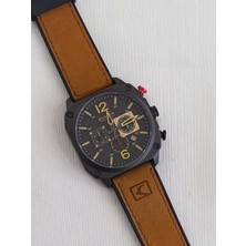 Curren Deri-Silikon Kayış, Siyah Kasa, Ful Fonksiyon, Kronometreli, Takvimli, Su Geçirmez, 2 Yıl Garantili Erkek Saati