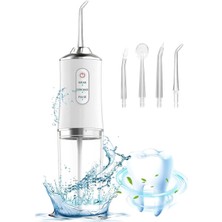 Exenar Ağız Duşu ve Diş Protez Bakım Şarjlı 3 Modlu Diş Arası Temizleyici 4 Başlıklı Taşınabilir