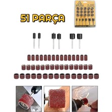 Depomega 51 Parça Mini  Ahşap Metal Zımparalama Taşlama Seti Matkap Gravür Uç
