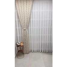 Nivemes Home Nivemeshome  Konak 1-0028 Ekru  1/3 Pileli Tül Perde