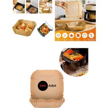 Pazarcan Airfreyer Fritöz Kağıdı Kare Xl / Xxl 100LÜ