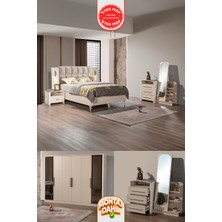 İmbaş Anadolu Yatak Odası Takımı %100 MDF - Bazalı Modern Tasarım 4 Parça Ürün