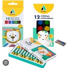 Adel 12 Li Kuru Boya - Adel 12 Li Sulu Boya - Adel  12 Li Pastel Boya