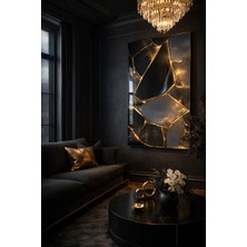 Ahsen resim çerçeve Kırılmaz Cam Tablo 5mm (Kalın) - Ev Işyeri Duvar Dekorasyonu - Soyut Tasarımlar (Dikey)