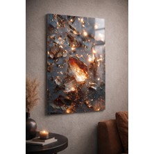 Ahsen resim çerçeve Kırılmaz Cam Tablo 5mm (Kalın) - Ev Işyeri Duvar Dekorasyonu - Soyut Tasarımlar (Dikey)