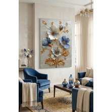 Ahsen resim çerçeve Kırılmaz Cam Tablo 5mm (Kalın) - Ev Işyeri Duvar Dekorasyonu – Soyut Çiçek Tasarımlar (Dikey)