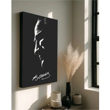 Ahsen resim çerçeve Atatürk Kanvas Tablo Siyah Beyaz Işyeri Ev