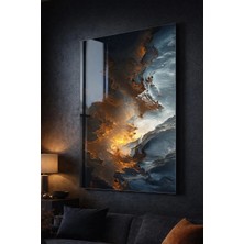 Ahsen resim çerçeve Kırılmaz Cam Tablo 5mm (Kalın) - Ev Işyeri Duvar Dekorasyonu - Soyut Tasarımlar (Dikey)