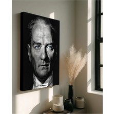 Ahsen resim çerçeve Atatürk Kanvas Tablo Siyah Beyaz Işyeri Ev
