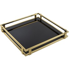 Mikasa Moor Camlı Tepsi Gold Siyah 41X5 cm 113527