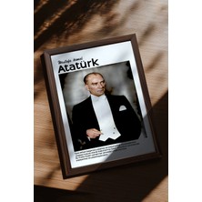 Ahsen resim çerçeve Atatürk - Çerçeveli Dikey Dekoratif Tablo - (Atatürk'ün Özdeyişleri)