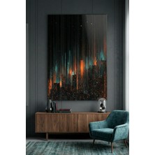 Ahsen resim çerçeve Kırılmaz Cam Tablo 5mm (Kalın) - Ev Işyeri Duvar Dekorasyonu - Soyut Modern Tasarımlar (Dikey)