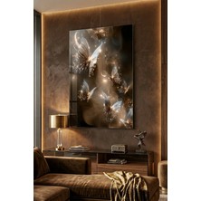 Ahsen resim çerçeve Kırılmaz Cam Tablo 5mm (Kalın) - Ev Işyeri Duvar Dekorasyonu - Soyut Kelebek Tasarımlar (Dikey)