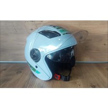 Oso Polar Nardo Gri Koruma Gözlüklü Yarım Kask