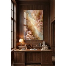 Ahsen resim çerçeve Kırılmaz Cam Tablo 5mm (Kalın) - Ev Işyeri Duvar Dekorasyonu - Soyut Çiçek Tasarımlar (Dikey)