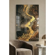 Ahsen resim çerçeve Kırılmaz Cam Tablo 5mm (Kalın) - Ev Işyeri Duvar Dekorasyonu – Soyut Modern Tasarımlar (Dikey)