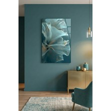 Ahsen resim çerçeve Kırılmaz Cam Tablo 5mm (Kalın) - Ev Işyeri Duvar Dekorasyonu - Soyut Çiçek Tasarımlar (Dikey)