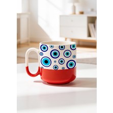 BB Design Nazar Boncukları Tasarımlı Seramik Baskılı Pro Kupa Bardak 330ML