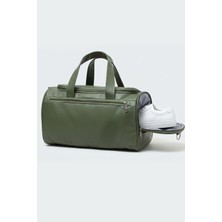 Kaff Yeşil Suni Deri Yan Ayakkabı Bölmeli Unisex Geniş Hacimli Seyahat Spor Fitness Spor Çantası - 00124