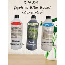 İlkadım Botanik ÇİÇEK VE BİTKİLER İÇİN 3 LÜ KONSANTRE ORGANİK SIVI BİTKİ BESİNİ