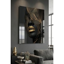 Ahsen resim çerçeve Kırılmaz Cam Tablo 5mm (Kalın) - Ev Işyeri Duvar Dekorasyonu – Soyut Kadın Tasarımlar (Dikey)