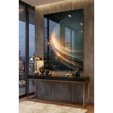 Ahsen resim çerçeve Kırılmaz Cam Tablo 5mm (Kalın) - Ev Işyeri Duvar Dekorasyonu - Soyut Modern Tasarımlar (Dikey)