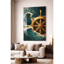 Ahsen resim çerçeve Kırılmaz Cam Tablo 5mm (Kalın) - Ev Işyeri Duvar Dekorasyonu – Soyut Dümen Tasarımlar (Dikey)