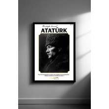 Ahsen resim çerçeve Atatürk - Çerçeveli Dikey Dekoratif Tablo - (Atatürk'ün Gençliğe Hitabesi)