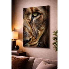 Ahsen resim çerçeve Kırılmaz Cam Tablo 5mm (Kalın) - Ev Işyeri Duvar Dekorasyonu – Aslan (Dikey)