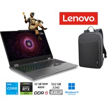 Lenovo loq 15IAX9 83GS00PDTR Intel Core I5-12600HX 32GB 512GB SSD RTX3050-6GB 15.6" IPS W11 Pro+Duddi Çanta