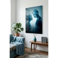 Ahsen resim çerçeve Kırılmaz Cam Tablo 5mm (Kalın) - Ev Işyeri Duvar Dekorasyonu - Soyut Aşk Tasarımlar (Dikey)