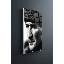 Ahsen resim çerçeve Atatürk Siyah Beyaz Kırılmaz Cam Tablo
