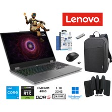 Lenovo loq 15IAX9 83GS00PDTR Intel Core I5-12600HX 8gb 1tb SSD RTX3050-6GB 15.6" IPS W11 Pro+Duddi Çanta+Mouse+Mousepad+Usbbellek+Temizlikkit