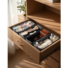 Ser&Yat Çekmece Organizer Seti | 4’lü Set |Katlanabilir, Çelik Destekli Çekmece İçi Kıyafet Düzenleyici