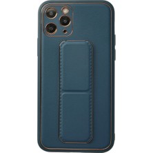 Buğz Iphone 11 Pro Kılıf Coco Deri Standlı Kapak - Mavi