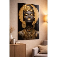 Ahsen resim çerçeve Kırılmaz Cam Tablo 5mm (Kalın) - Ev Işyeri Duvar Dekorasyonu – Afrikalı Kadın Tasarımlar (Dikey)