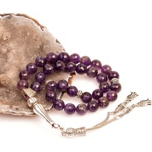 Taş Sandığı Ametist Taşı Tesbih - 8 mm ( Faset Kesim )