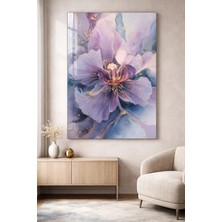 Ahsen resim çerçeve Kırılmaz Cam Tablo 5mm (Kalın) - Ev Işyeri Duvar Dekorasyonu – Soyut Çiçek Tasarımlar (Dikey)