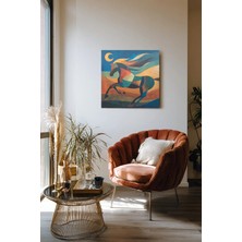 Ahsen resim çerçeve Renkli At Modern Mozaik Parçalı Kanvas Tablo Işyeri Ev