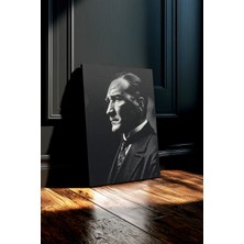 Ahsen resim çerçeve Atatürk Kanvas Tablo Siyah Beyaz Işyeri Ev
