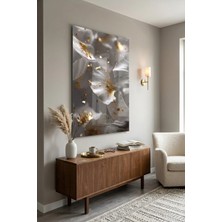 Ahsen resim çerçeve Kırılmaz Cam Tablo 5mm (Kalın) - Ev Işyeri Duvar Dekorasyonu - Soyut Çiçek Tasarımlar (Dikey)