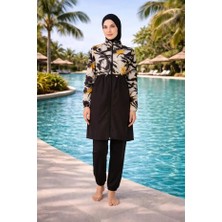 Tesmay Hızlı Kuruyan Paraşüt Kumaş Önden Fermuarlı Kadın Tesettür Mayo 22204