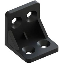 Ergün Store Plastik L Köşe Bağlantı Aparatı , L Plastik Gönye Köşebent Siyah 10 Adet